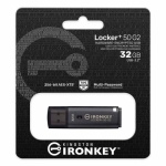 Kingston Pendrive 32GB IronKey Locker+50 USB 3.2 Black EU (IKLP50G2/32GB)
