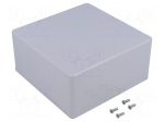 Enclosure: multipurpose | X: 120mm | Y: 120mm | Z: 59mm | 1591 | ABS | grey