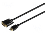 Cable | DVI-D (18+1) plug,HDMI plug | HDMI 1.4 | Len: 1.8m | black