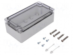 Enclosure: multipurpose | X: 82mm | Y: 162mm | Z: 55mm | TG ABS | ABS | grey