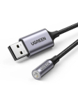 UGREEN CM477 USB to 3.5mm Mini Jack Audio Adapter / grey