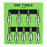 3/8" KUUSKANTv&otilde;tmeotsikute komplekt 9 tk DS1222