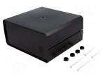 Enclosure: with panel | X: 160mm | Y: 180mm | Z: 85mm | ABS | black