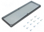 Inspection windows | polycarbonate | W: 80mm | H: 12.5mm | L: 228mm