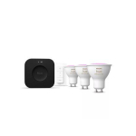 Another product Philips  Philips Hue Starter set: 3 GU10 bulbs  dimmer switch  Hue Bridge Pro  GU10  Zigbee  Wi-Fi  Bluetooth