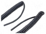 Wire: coiled | UNITRONIC&reg; SPIRAL | 4x0,14mm2 | PUR | black | 250V | 0.2m