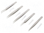 Kit: tweezers | Pcs: 5 | for precision works