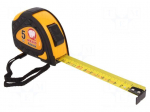 Measuring tape | L: 5m | Width: 25mm | Enclos.mat: ABS,rubber