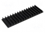 Heatsink: extruded | grilled | black | L: 50mm | W: 159mm | H: 10mm