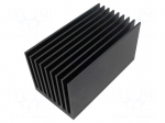 Heatsink: extruded | grilled | black | L: 150mm | W: 80mm | H: 80mm | 2.3K/W