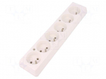 Connector: AC supply | female | splitter | 2P+PE | 250VAC | 16A | white