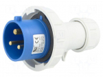 Connector: AC supply | plug | male | 32A | 400VAC | IEC 60309 | IP67
