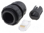 Plug | RJ45 | DC | PIN: 8 | Cat: 6 | Layout: 8p8c | Locking: bayonet | IDC