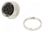Connector: M16 | female | IP40 | socket | soldering | 60V | PIN: 8 | 5A