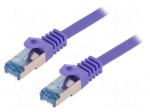 Patch cord | S/FTP | 6a | stranded | Cu | LSZH | violet | 2m | 27AWG