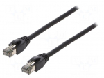 Patch cord | S/FTP | Cat 8.1 | stranded | Cu | LSZH | black | 10m | 26AWG