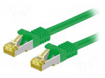 Patch cord | S/FTP | 6a | stranded | Cu | LSZH | green | 10m | 26AWG
