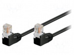 Patch cord | U/UTP | 5e | stranded | CCA | PVC | black | 10m | 26AWG