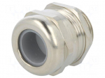 Cable gland | M25 | 1,5 | IP68 | Mat: brass | Body plating: nickel