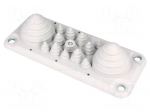 Multigate grommet | light grey | Holes no: 14 | -40&divide;100&deg;C | UL94V-0