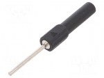 Test probe | 19A | black | Overall len: 58.5mm | Socket size: 4mm