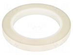 Tape: electrical insulating | W: 12mm | L: 33m | Thk: 0.18mm | white