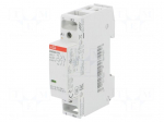 Contactor: 2-pole installation | NC + NO | 230VAC | 230VDC | 20A | DIN