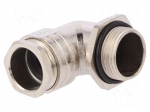 Cable gland | angular | M25 | 1,5 | IP55 | Mat: brass