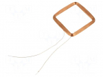 RFID antenna | 125kHz | Body dim: 33x33x1.5mm | 406uH