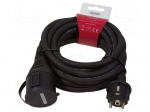 Extension lead | Sockets: 1 | black | 5m | 16A