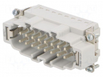 Connector: HDC | contact insert | male | EPIC H-BE | PIN: 16 | 16A | 500V