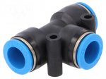 Push-in fitting | straight,T-tap splitter | -0.95&divide;6bar | PBT | QS