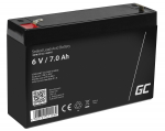 Green Cell AGM VRLA 6V 7Ah maintenance-free battery for the alarm system, cash register, toys