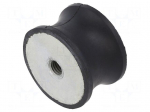 Vibration damper | M10 | &Oslash;: 50mm | rubber | L: 30mm | H: 10mm | 1499N | DVC.3