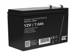 Katkematu toiteallikas (UPS) 12V 7Ah aku:: Klemmi t&uuml;&uuml;p T2 (6.35mm)