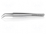 Tweezers | 115mm | for precision works,SMD | Blades: curved