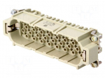 Connector: HDC | contact insert | male | 10A | 250V | Han&reg; D | PIN: 64