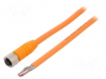Cable: for sensors/automation | M12 | PIN: 8 | straight | 2m | plug | 4A