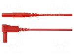 Test lead | 16A | banana plug 4mm,angular banana plug 4mm | Len: 1m