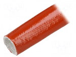 Insulating tube | fiberglass | brick red | -60&divide;250&deg;C | &Oslash;int: 25mm