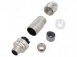 Connector: M12 | plug | PIN: 4 | male | 250V | straight | IP67 | zinc alloy