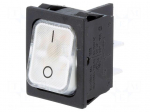 ROCKER | DPST | Pos: 2 | ON-OFF | 10A/250VAC | white | IP40 | LED | 100m&Omega;