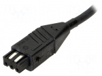 Connector: rectangular | ST | plug | female | PIN: 3 | with lead | tinned