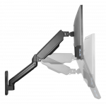 Wall mount DELTACO OFFICE with gas spring, tilt, swivel, rotate, 17-32", VESA, black / ARM-0360