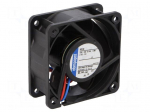 Fan: DC | axial | 12VDC | 60x60x25mm | 40m3/h | 35dBA | ball | 6100rpm