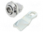 Lock | cast zinc | 22mm | Kind of insert bolt: double-bit insert