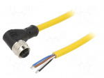 Cable: for sensors/automation | M12 | PIN: 5 | angled | plug | 250VDC
