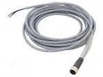 Cable: for sensors/automation | M12 | PIN: 4 | straight | 5m | plug | 4A