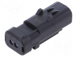 Connector: automotive | red | socket | male | Plating: tinned | PIN: 2