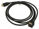 Cable | HDMI plug,HDMI plug 270&deg; up/down | PVC | HDMI 2.0 | 2m | black